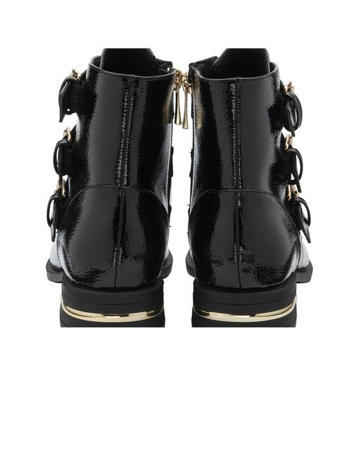 Lotus Black Valencia Ankle Boots