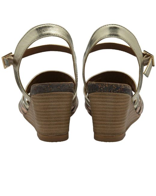 Ravel Metallic Findon Wedge Sandals