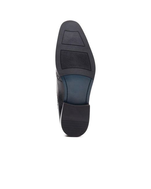 Base London Black Steeple Brogue Shoes for men
