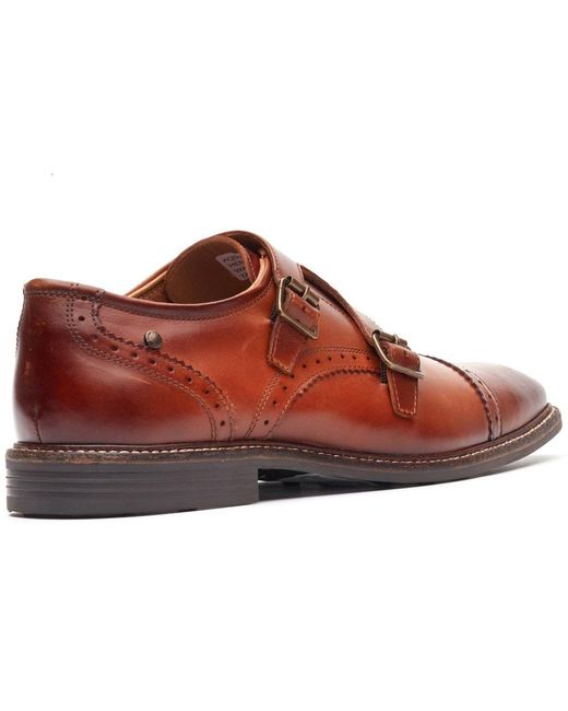 Base London Pink Henley Monk Shoes for men