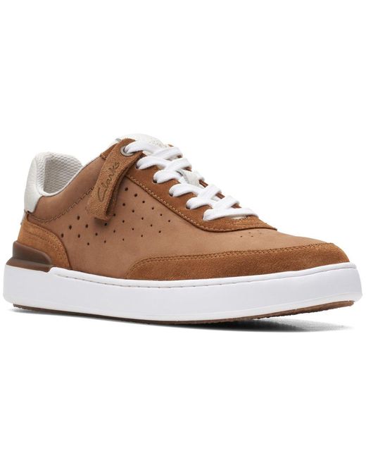 Clarks Brown Courtlite Tor Trainers for men