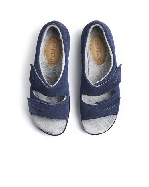 Hotter Blue Siesta Slippers
