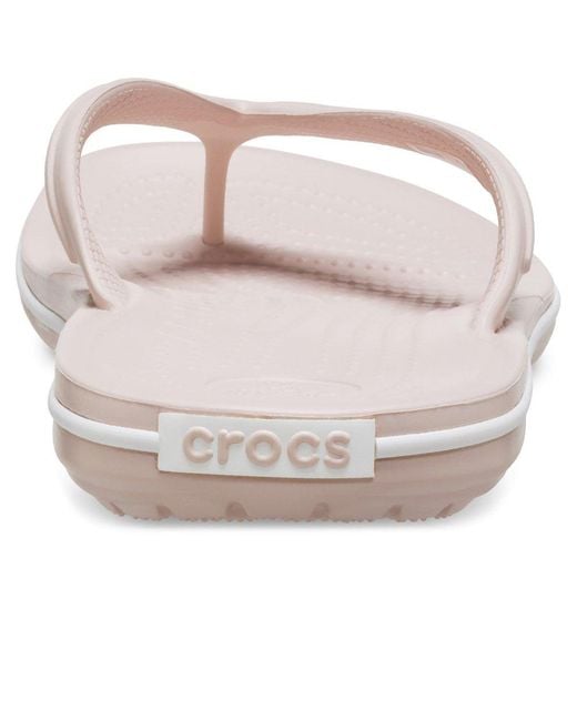 CROCSTM Pink Crocband Flip Toe Post Sandals