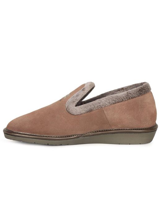 Nordika's Brown Nicola Iii Faux Fur Lined Full Suede Slippers
