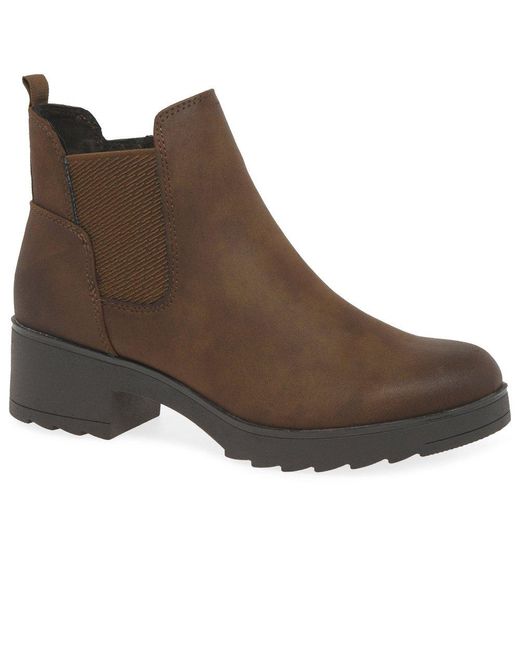 Marco Tozzi Nora Chelsea Boots in Brown | Lyst Australia
