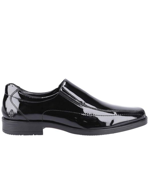 Hush Puppies Black Brody Slip On Patent Shoes for men
