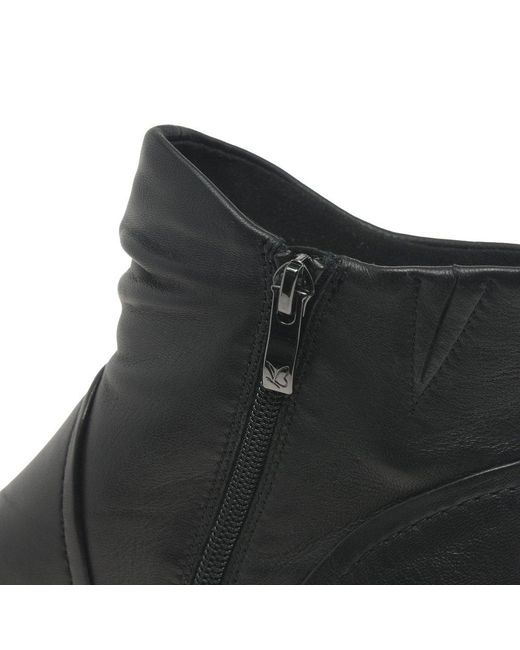 Caprice Black Fearne Ankle Boots