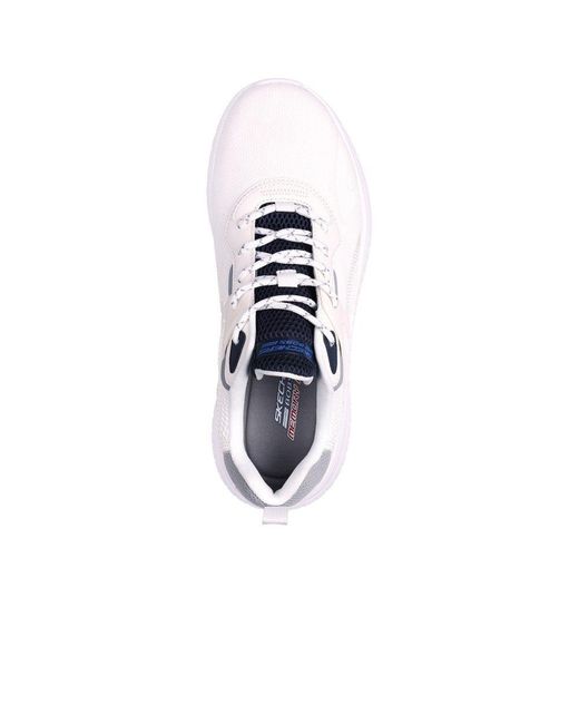 Skechers White Bobs Squad Chaos Elevated Drift Trainers for men
