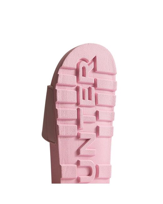 Hunter Pink Core Embossed Slider Sandals