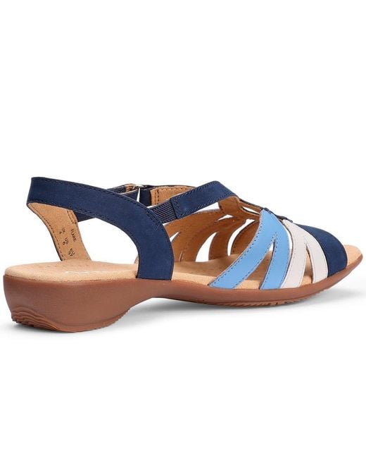 Hotter Blue Flare Wide Fit Sandals