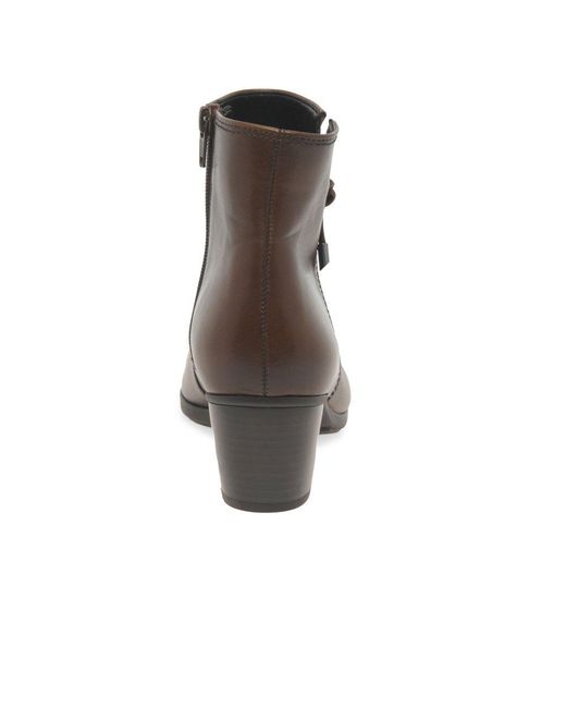 Gabor Brown Ela Ankle Boots