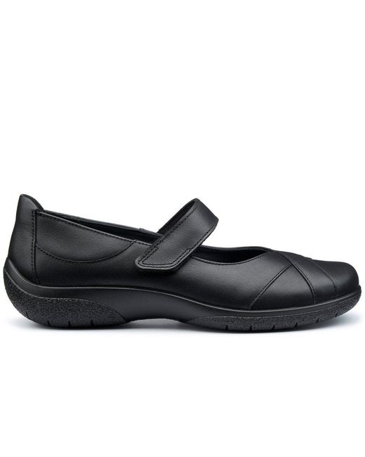 Hotter Black Hope Extra Wide Mary Jane Shoes