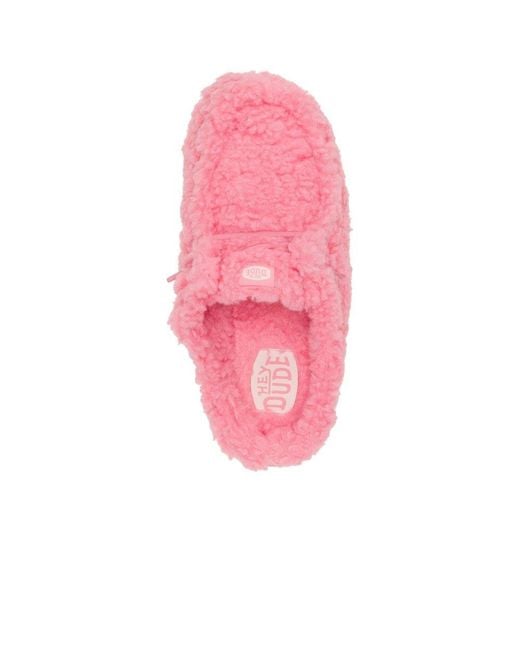 HeyDude Pink Wendy Slippers
