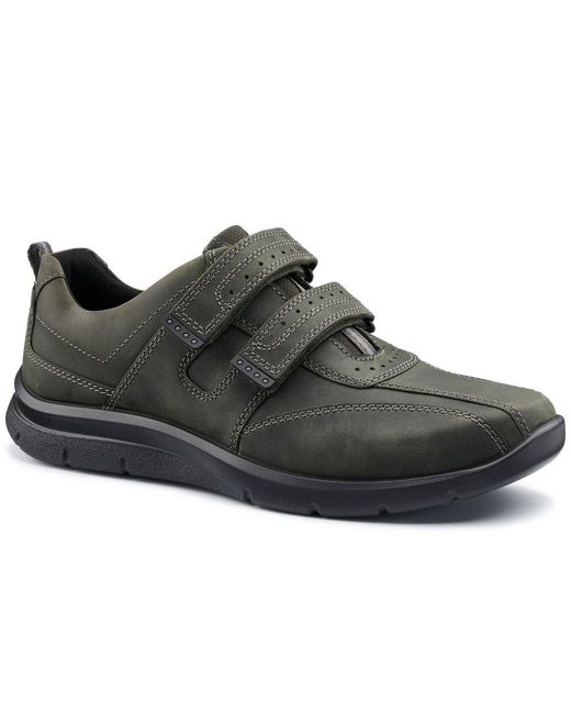 Hotter Black Energise Riptape Casual Shoe for men
