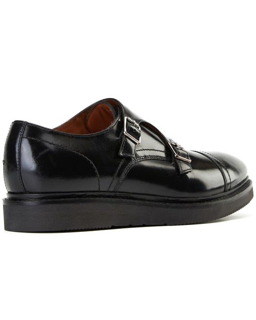 Base London Black Knight Monk Shoes for men