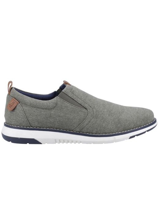 Hush Puppies Gray Benny Slip On Shoes for men