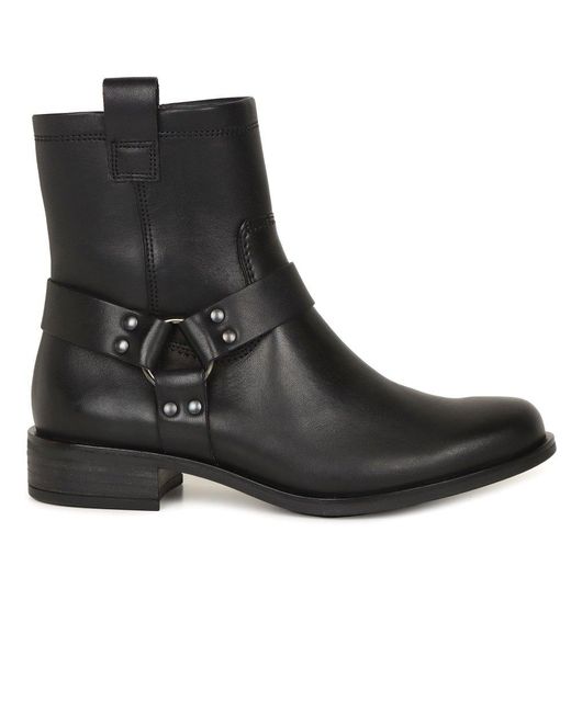 Paul Green Black Paul Arlo Biker Boots Leather