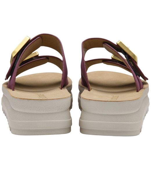 Lotus Purple Volos Flatform Sandals
