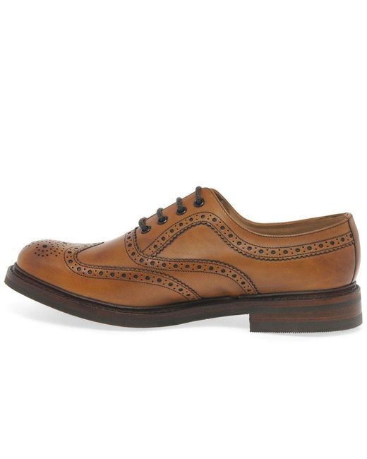 Loake Brown Edward Formal Lace Up Brogues for men