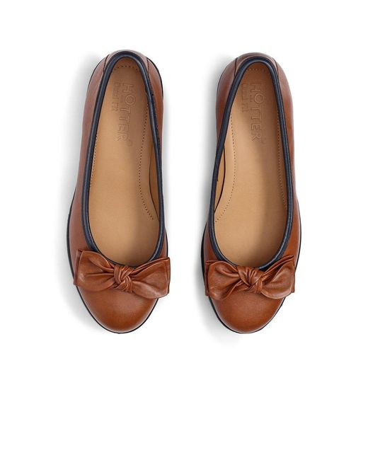 Hotter Brown Jade Low Wedge Pumps