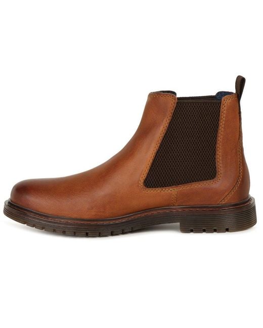 Bugatti Brown Carbon Chelsea Boots for men