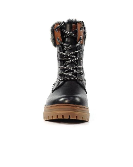 Lunar Black Bernice Ankle Boots