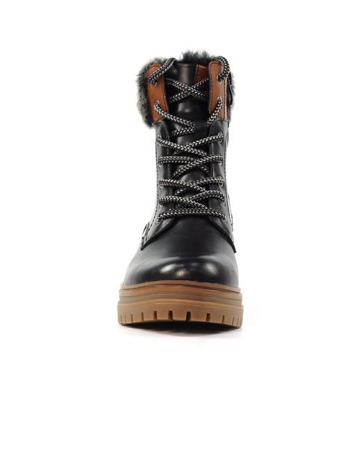Lunar Black Bernice Ankle Boots