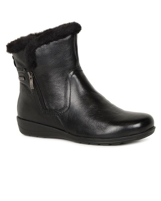 Caprice Black Vivian Ankle Boots