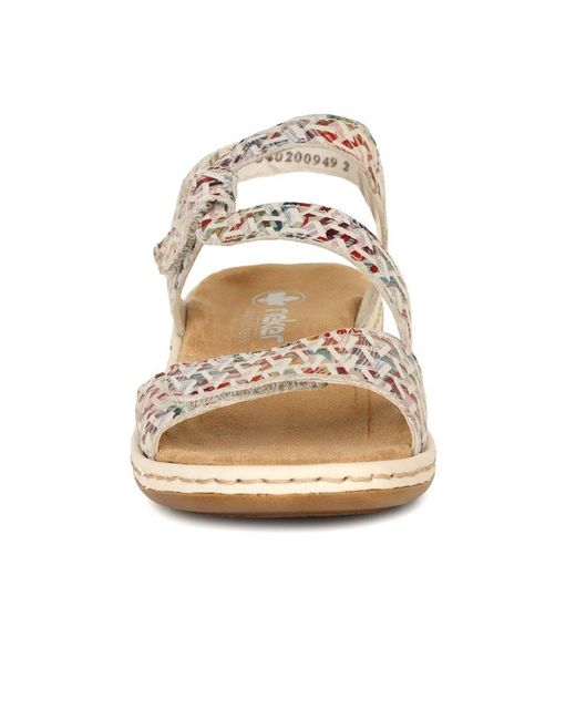 Rieker Metallic Sphere Riptape Sandals