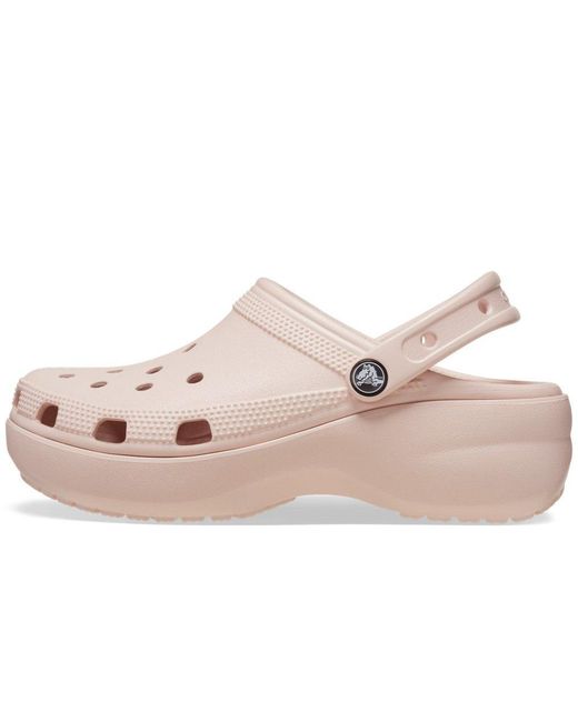 CROCSTM Pink Classic Platform Clogs