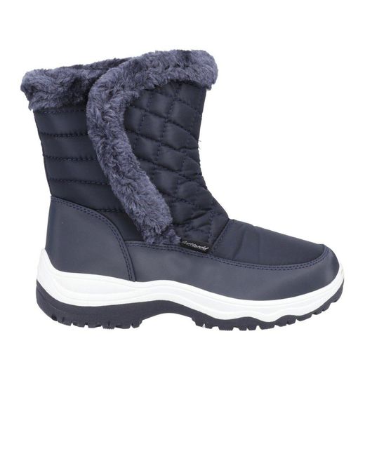 Cotswold Blue Faux Fur-Lined Winter Boots