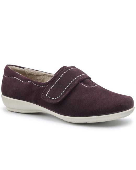 Hotter Purple Toasty Wide Fit Slippers