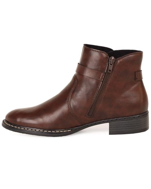 Rieker Brown Cawood Ankle Boots
