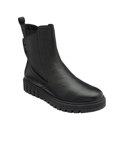 Lotus Black Kairo Ankle Boots