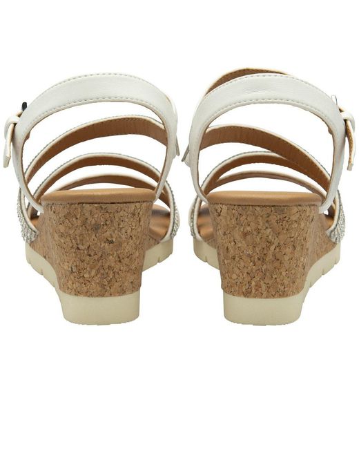 Lotus Metallic Goldie Wedge Sandals