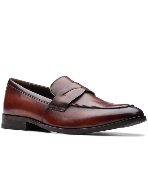 Clarks Red Craft Clifton Up Loafers for men