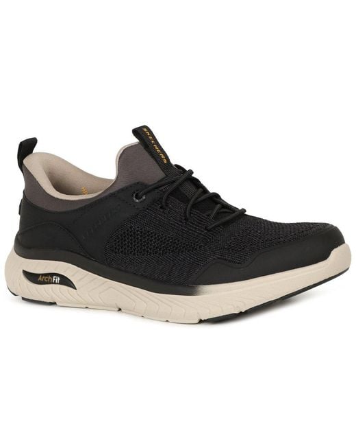 Skechers Black Arch Fit Crosser Slip for men