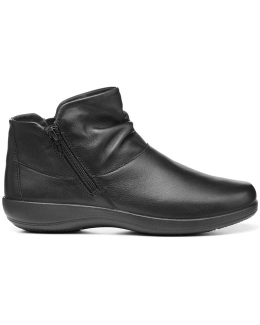 Hotter Black Murmur Wide Fit Ankle Boots
