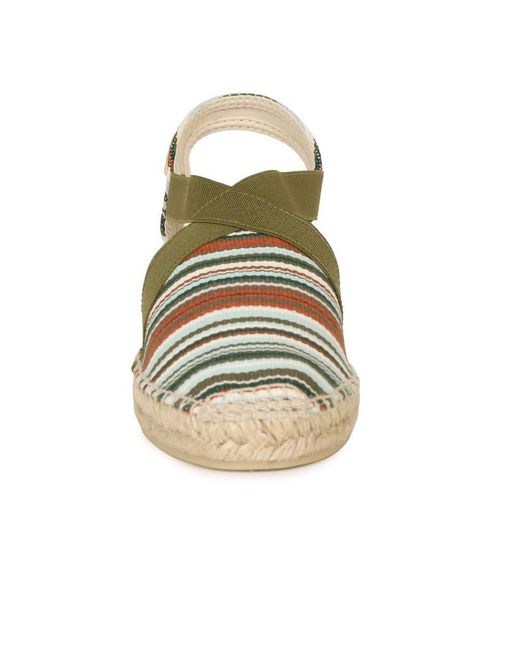 Toni Pons Blue Vinaros Low Wedge Sandals Colour: Multi Stripe