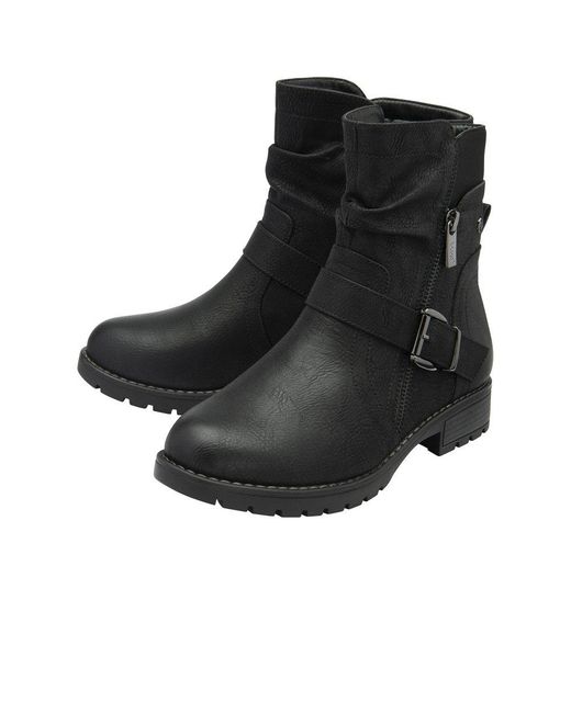 Lotus Black Tulia Wide Fit Calf Boots