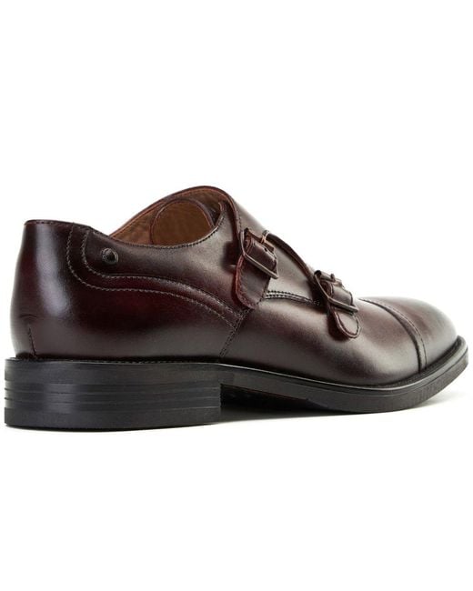 Base London Brown Taper Monk Shoes for men