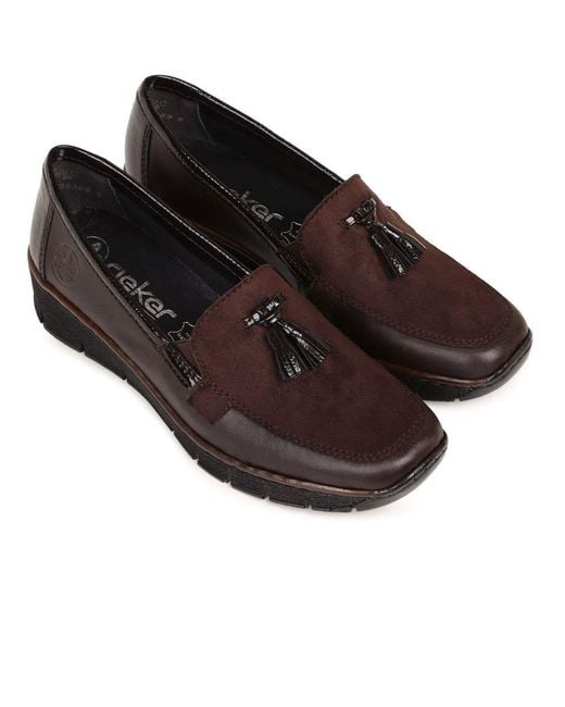 Rieker Brown Grade Tassel Loafers