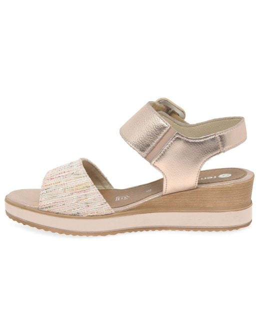 Remonte Metallic Capri Wedge Heel Sandals