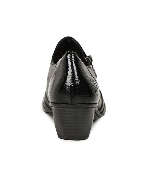 Rieker Black Treat High Cut Court Shoes