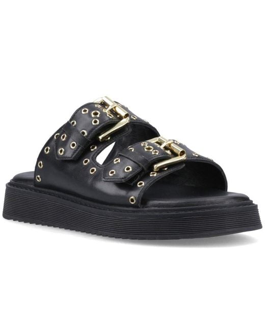 Hush Puppies Black Christine Mules
