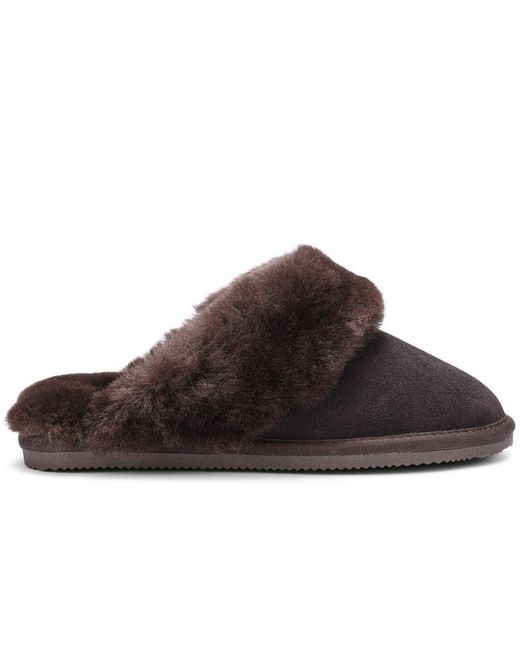 Hotter Black Candy Sheepskin Slippers