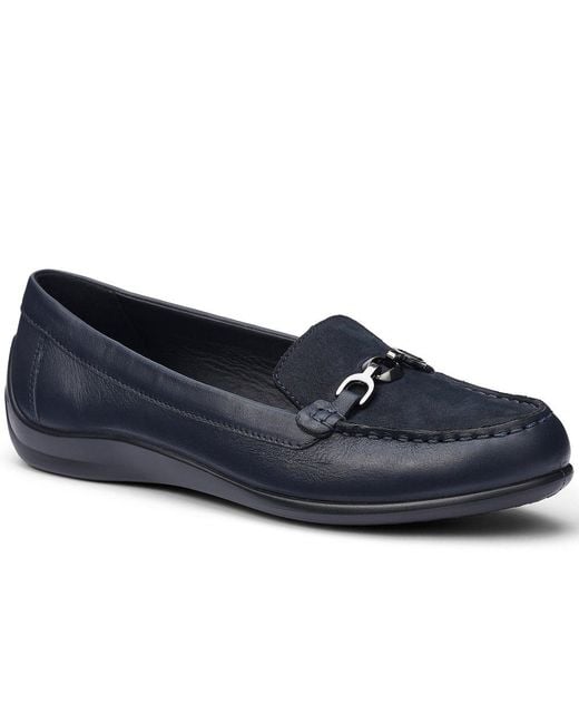 Hotter Blue Dover Wide Fit Loafers