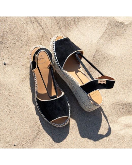 Toni Pons Black Bilda Espadrille Wedge Sandals