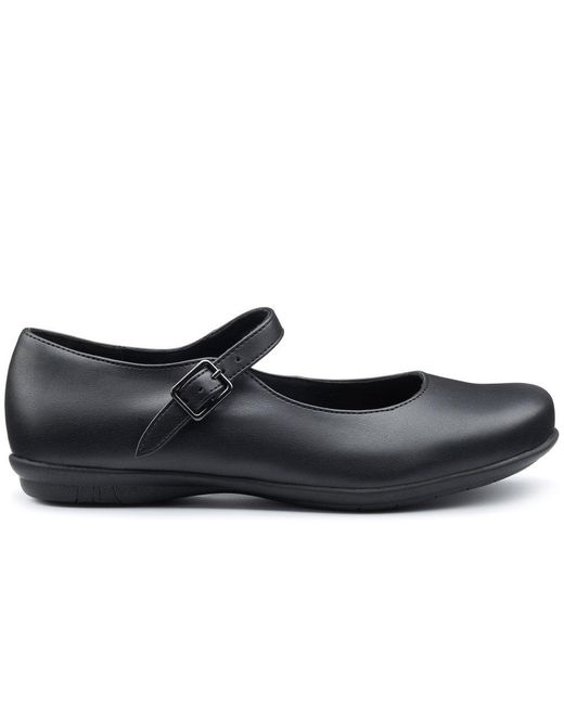 Hotter Black Wide Fit Mary Jane Shoes