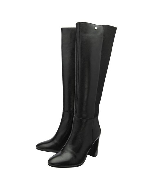 Ravel Black Bywell Heeled Knee High Boots
